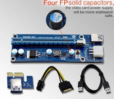 Лот: 10602670. Фото: 1. Райзер (Riser) PCI-E 1x-16x с... Шлейфы, кабели, переходники