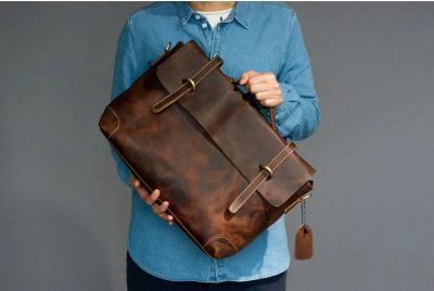 Лот: 10563637. Фото: 1. Отличный кожаный портфель, сумка... Сумки