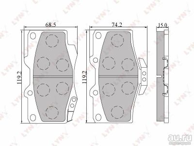 Лот: 13083772. Фото: 1. Колодки тормозные дисковые Toyota... Тормозная система