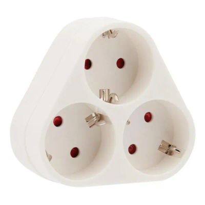 Лот: 24491061. Фото: 1. Тройник Rexant 11-1069 White. Удлинители, тройники, сетевые фильтры