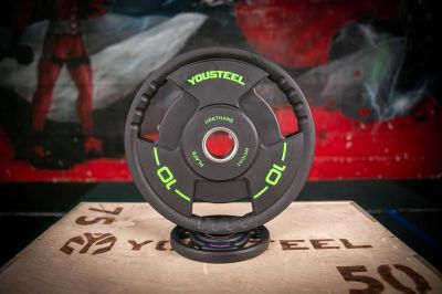 Лот: 24326984. Фото: 1. Диск TPU 10 kg YouSteel 3 Handle. Штанги, блины