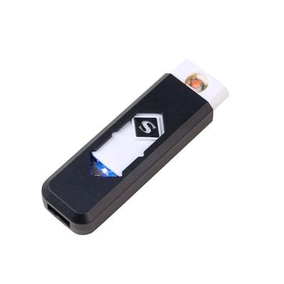 Лот: 9873526. Фото: 1. USB зажигалка Black. Зажигалки, спички, пепельницы