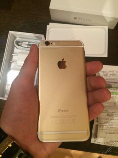 Лот: 8484835. Фото: 1. iPhone 6 Gold 16gb (полный комплект... Смартфоны