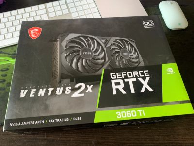 Лот: 19379320. Фото: 1. 8GB 3060 Ti MSI Ventus 2X OC новая... Видеокарты