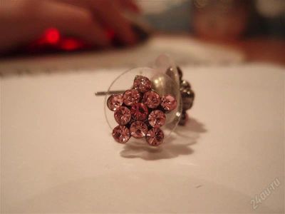 Лот: 799645. Фото: 1. Сережки-гвоздики розовенькие. Серьги, каффы