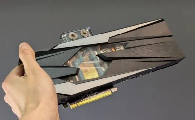 Лот: 25031590. Фото: 1. Gigabyte RTX 3080 Gaming Waterforce... Видеокарты