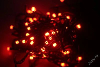 Лот: 2223865. Фото: 1. гирлянда красная 100 ламп,10 метров. Световое оборудование