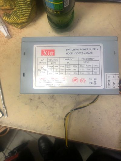 Лот: 19970778. Фото: 1. Блок питания 3cott 450watt. Корпуса, блоки питания