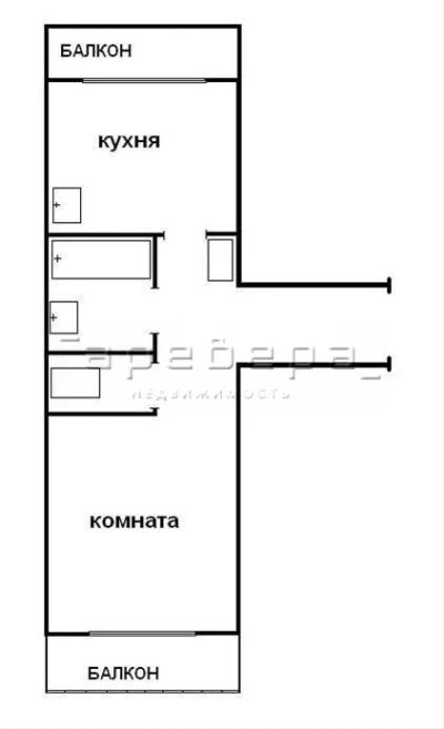 Лот: 19936132. Фото: 1. 1-комнатная квартира на ул. Аральская... Квартиры, студии