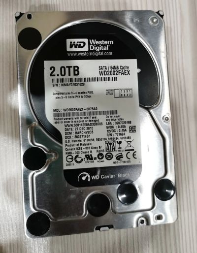 Лот: 16751347. Фото: 1. Винчестер 2 Тб WD Black. Жёсткие диски (HDD)