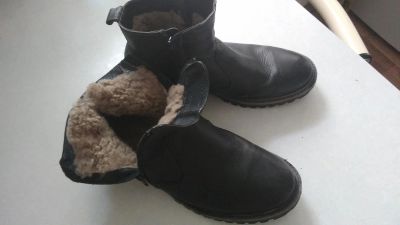 Лот: 6091676. Фото: 1. Ботинки из натур кожи и натур... Ботинки