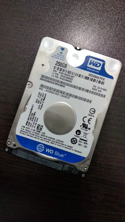 Лот: 12249060. Фото: 1. WD WD2500LPCX 250 Gb Для ноутбука... Жёсткие диски (HDD)