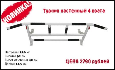 Лот: 5482219. Фото: 1. Турник настенный 4 хвата. Другое (тренажеры, комплексы)