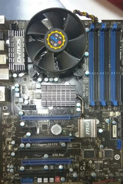Лот: 14376207. Фото: 1. Материнская плата MSI s1366 X58... Материнские платы