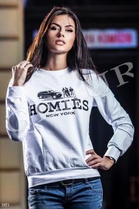 Лот: 3425386. Фото: 1. Кофта Homies белая. Свитеры, толстовки, худи