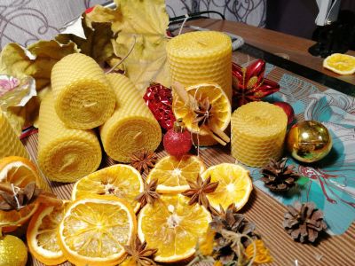Лот: 13327621. Фото: 1. Медовые свечи ручной работы. Другое (ручная работа)