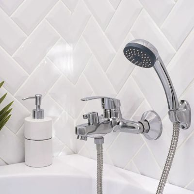 Лот: 24094470. Фото: 1. Смеситель для ванны, РМС, короткий... Смесители
