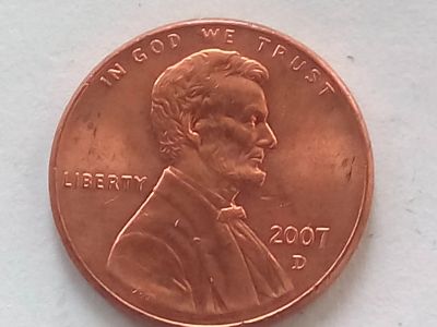 Лот: 18747815. Фото: 1. Монета США 1 цент, 2007, "D" -... Америка