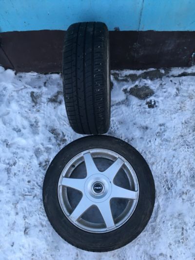 Лот: 15605501. Фото: 1. Комплект летних колес 205/55 r16... Шины на дисках