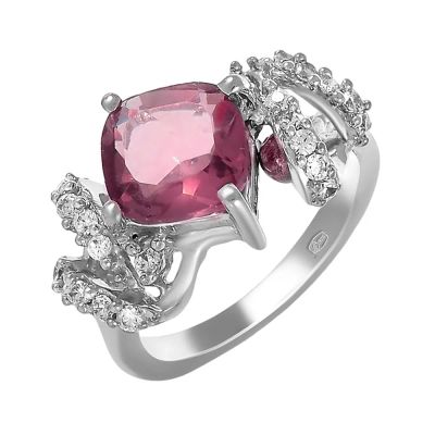 Лот: 23788331. Фото: 1. Серебряное кольцо с искусственным... Кольца, перстни