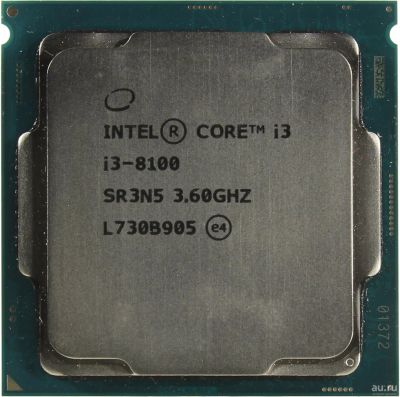 Лот: 14485830. Фото: 1. Процессор CPU Intel Core i3-8100... Процессоры