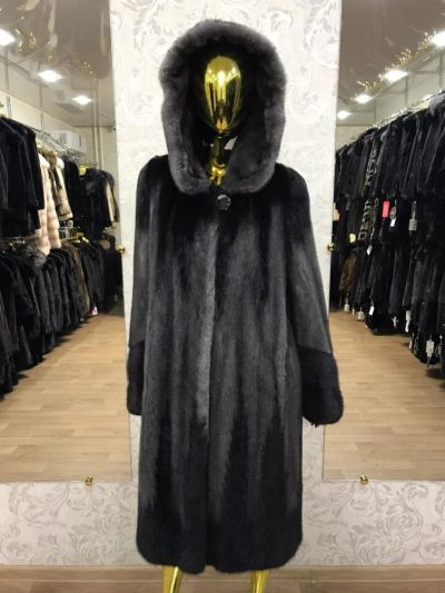 Лот: 10251142. Фото: 1. Новая норковая шуба графит р/р... Верхняя одежда