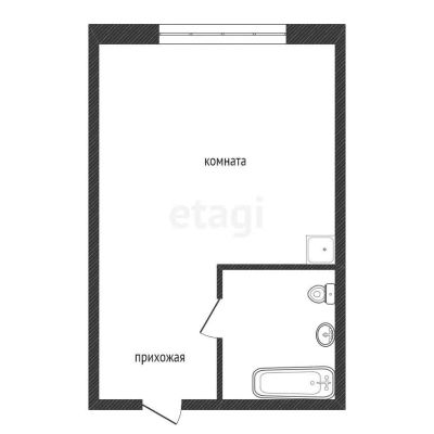 Лот: 21145451. Фото: 1. Продам 1-комн. кв. 11.7 кв.м... Квартиры, студии