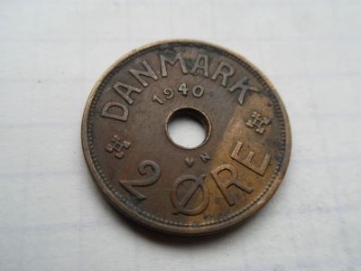 Лот: 8653901. Фото: 1. Дания 2 эре 1940. Европа