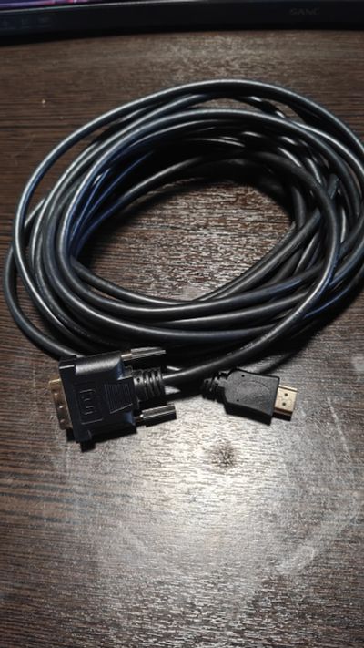 Лот: 25709206. Фото: 1. Кабель Dvi-Hdmi 7.5м. Шлейфы, кабели, переходники