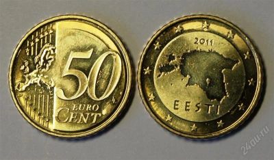 Лот: 2545312. Фото: 1. Эстония. 50 евроцентов 2011 г... Европа