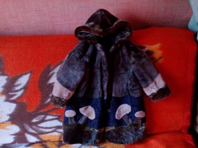 Лот: 8266793. Фото: 1. Шуба детская натуральная 3-4 года. Верхняя одежда