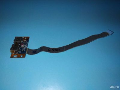Лот: 16515286. Фото: 1. Б/У плата с разъемами USB на шлейфе... Печатные платы