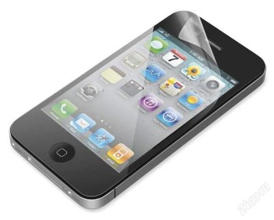 Лот: 3584682. Фото: 1. Глянцевая пленка на iPhone 4 4s... Защитные стёкла, защитные плёнки