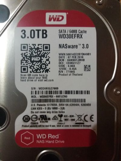 Лот: 13513527. Фото: 1. Жесткий диск 3 тб. Жёсткие диски (HDD)