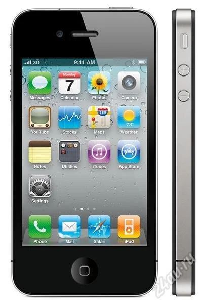 Лот: 1718104. Фото: 1. apple iphone 4 (black) 16gb, ios... Смартфоны