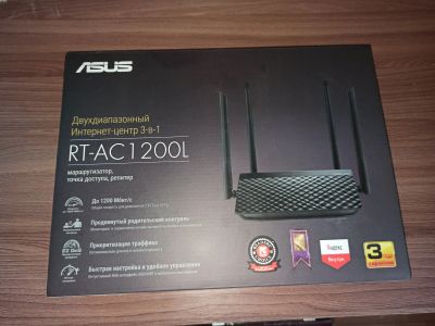 Лот: 18389077. Фото: 1. Роутер asus rt-ac1200l. Маршрутизаторы (роутеры)