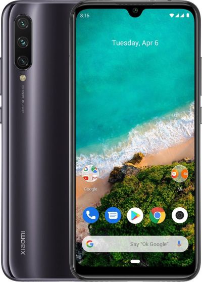 Лот: 14753466. Фото: 1. Xiaomi Mi A3 4/64 + чехол Black... Смартфоны
