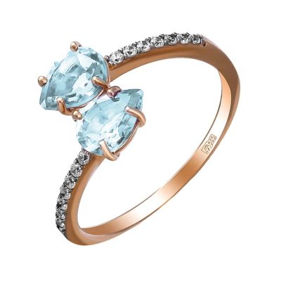 Лот: 23785625. Фото: 1. Кольцо TALANT из золота с топазами... Кольца, перстни