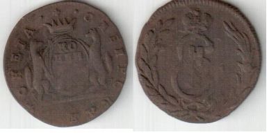Лот: 4593121. Фото: 1. Копейка Сибирская 17?? года КМ. Россия до 1917 года