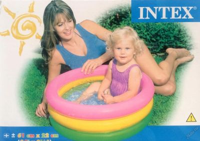 Лот: 5676932. Фото: 1. 💦 Бассейн надувной INTEX с надувным... Бассейны, аксессуары и комплектующие