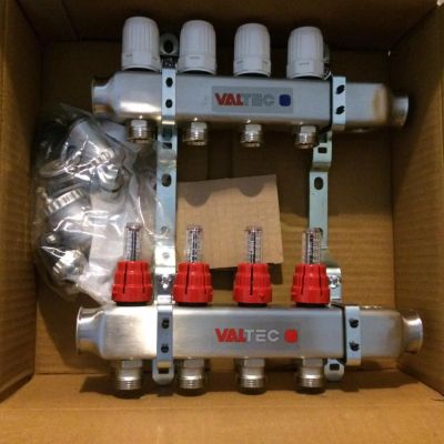 Лот: 7236371. Фото: 1. Коллектор Valtec на 4 контура... Тёплый пол