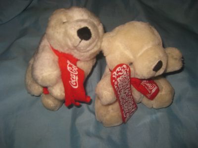 Лот: 14765305. Фото: 1. белые мишки от фирмы Coca-Cola... Мягкие