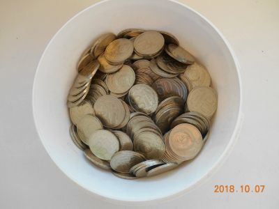 Лот: 12275502. Фото: 1. 1 кг. монет ссср 50 коп. лотом... Россия и СССР 1917-1991 года