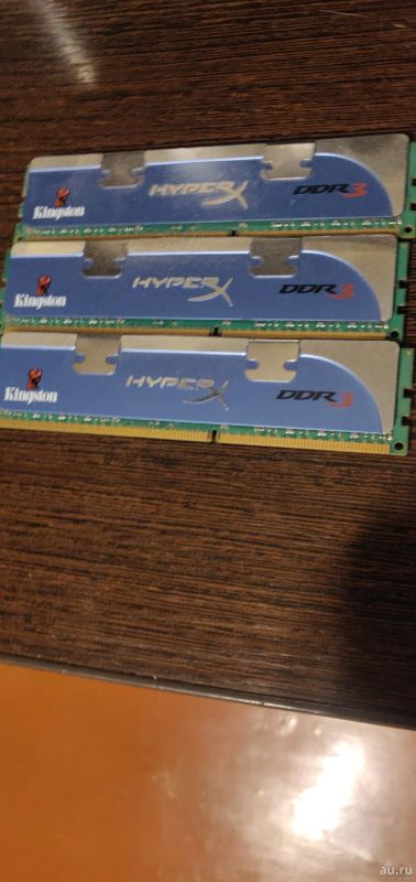 Лот: 18567864. Фото: 1. Kingston hyper DDR 3 3x2gb. Оперативная память