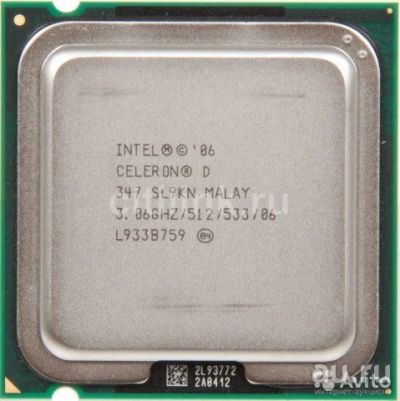 Лот: 9193517. Фото: 1. процессор intel celeron 347 512K... Процессоры