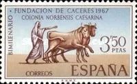 Лот: 19852884. Фото: 1. 1967. Испания. 2000 лет Касересу... Марки