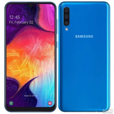 Лот: 13464323. Фото: 1. Samsung Galaxy A50 4/64gb Синий... Смартфоны