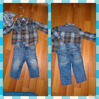 Лот: 8108876. Фото: 1. джинсы Gloria Jeans+рубашка+кепочка... Брюки, шорты, джинсы