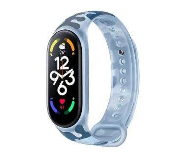 Лот: 20430191. Фото: 1. Ремешок Xiaomi Mi Band 7 - Синий. Смарт-часы, фитнес-браслеты, аксессуары