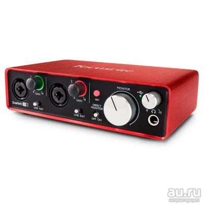 Лот: 9924497. Фото: 1. Внешняя USB звуковая карта Focusrite... Микшеры, предусилители, микрофонные эффекты